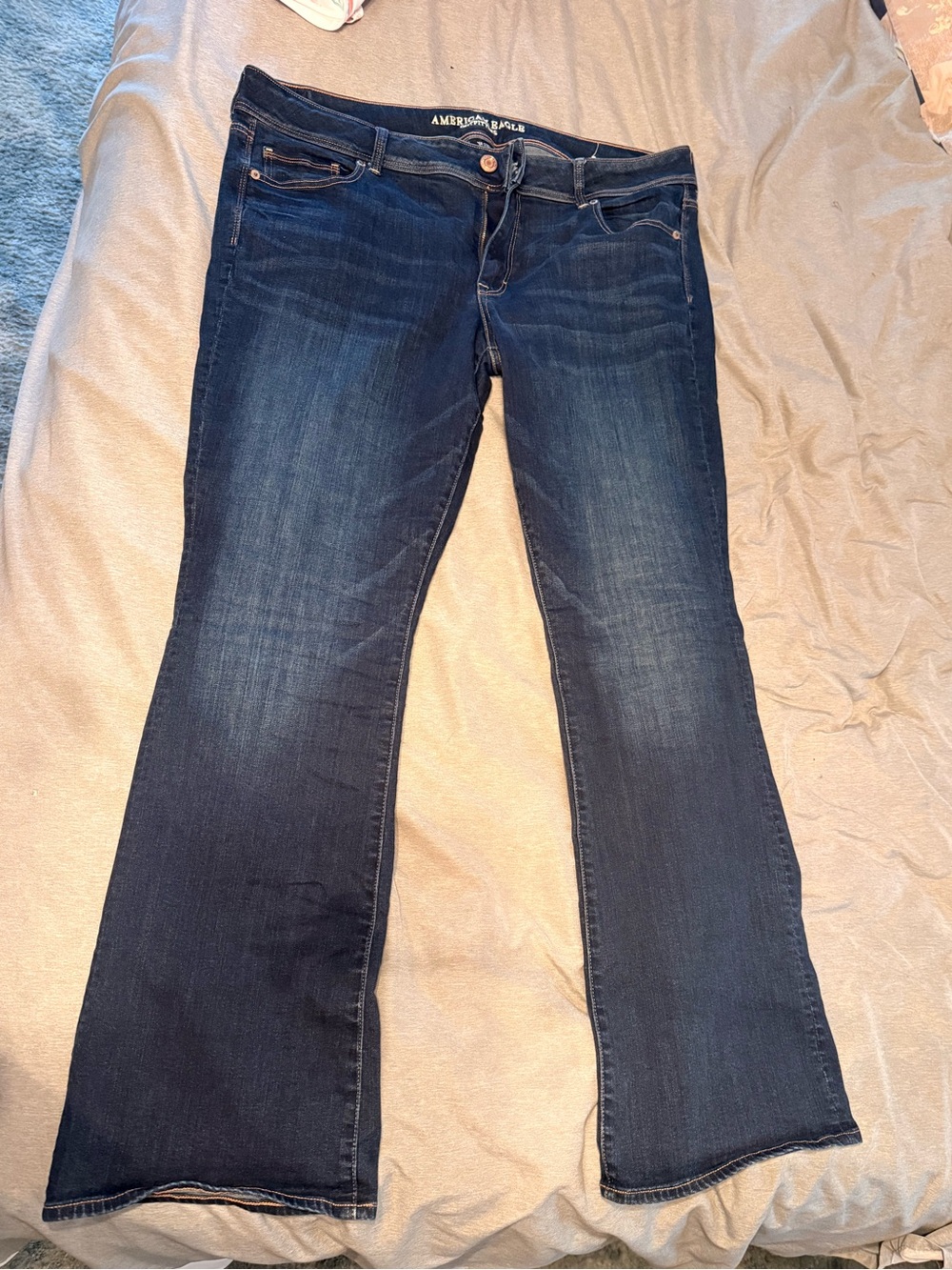 American Eagle Outfitters Dark Wash Wide Leg Jeans